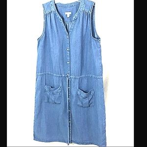 Spense Chambray Shift Dress Med